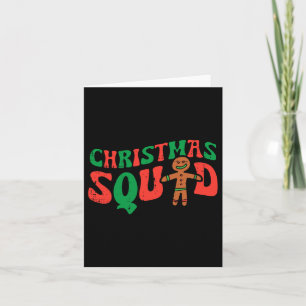 Christmas Squad Gingerbread Xmas Family Crew Men W Card