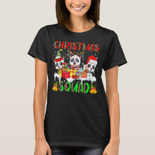 Christmas Squad Leopard Three Santa Reindeer Elf P T-Shirt