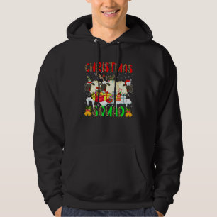 Christmas Squad Leopard Three Santa Reindeer Elf S Hoodie