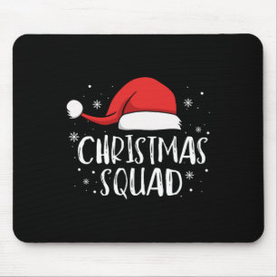 Christmas Squad Light Red Santa Hat Family Matchin Mouse Pad