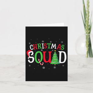 Christmas Squad Matching Family Group Santa Elf Sq Card