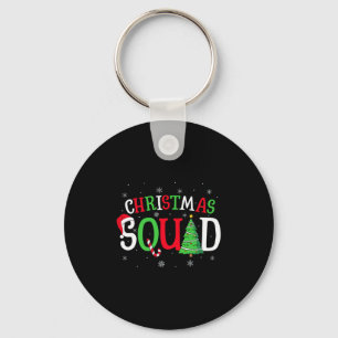 Christmas Squad Matching Family Group Santa Elf Sq Key Ring