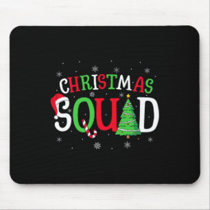 Christmas Squad Matching Family Group Santa Elf Sq Mouse Pad