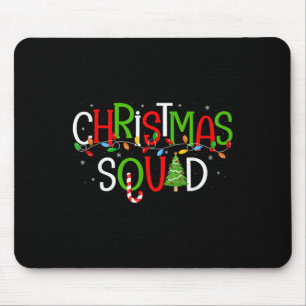Christmas Squad Matching Family Group Santa Elf Sq Mouse Pad