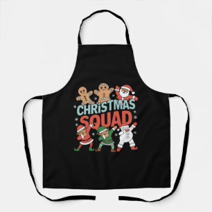 Christmas Squad Santa Dabbing Elf Family Matching Apron