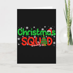 Christmas Squad Santa Dabbing Elf Family Matching Card