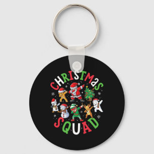 Christmas Squad Santa Dabbing Elf Family Matching Key Ring