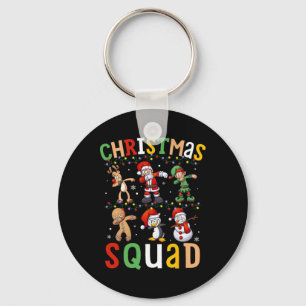 Christmas Squad Santa Dabbing Elf Family Matching  Key Ring
