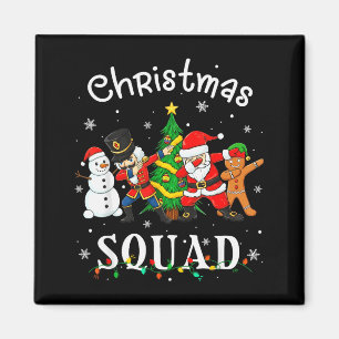 Christmas Squad Santa Dabbing Elf Family Matching Magnet