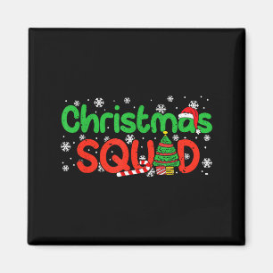 Christmas Squad Santa Dabbing Elf Family Matching  Magnet