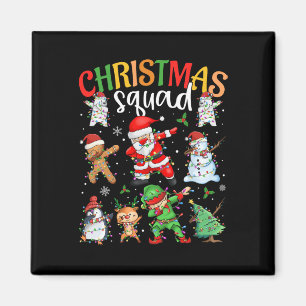 Christmas Squad Santa Dabbing Elf Family Matching Magnet