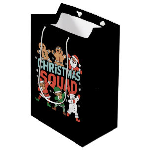 Christmas Squad Santa Dabbing Elf Family Matching Medium Gift Bag