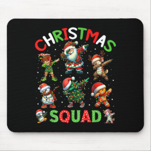 Christmas Squad Santa Dabbing Elf Family Matching  Mouse Pad