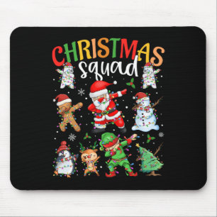 Christmas Squad Santa Dabbing Elf Family Matching  Mouse Pad