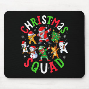 Christmas Squad Santa Dabbing Elf Family Matching  Mouse Pad