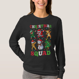 Christmas Squad Santa Dabbing Elf Family Matching  T-Shirt