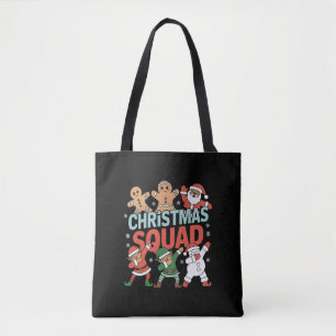 Christmas Squad Santa Dabbing Elf Family Matching  Tote Bag
