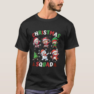 Christmas Squad Santa Dabbing Elf Family Reunion M T-Shirt