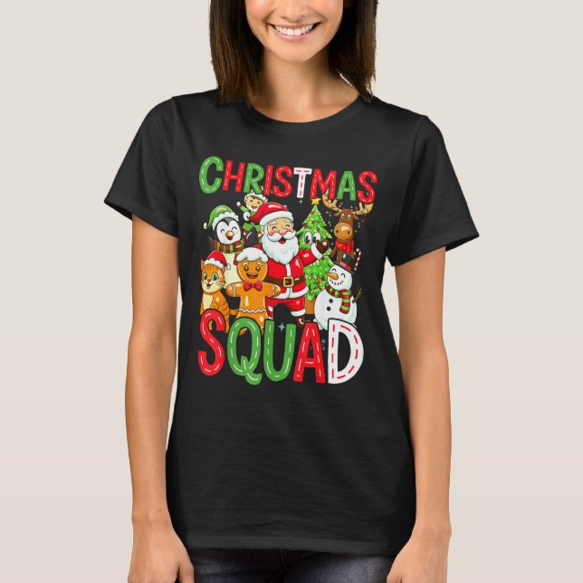 Christmas Squad Santa Family Matching Xmas  T-Shirt (Front)