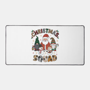 Christmas Squad Santa Gnomes Snowmen Leopard Zebra Desk Mat