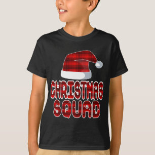 Christmas Squad Santa Red Plaid Claus Xmas Pajama  T-Shirt