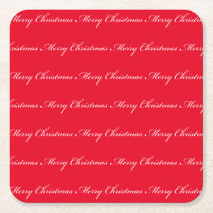 Christmas square paper coaster