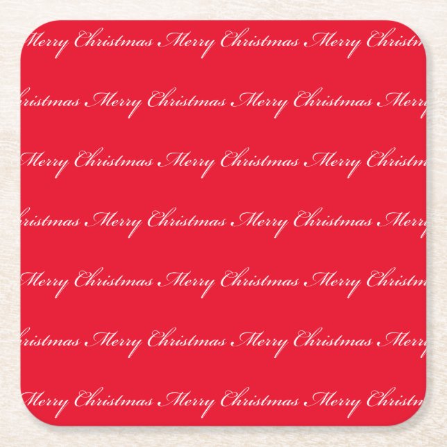 Christmas     square paper coaster (Front)