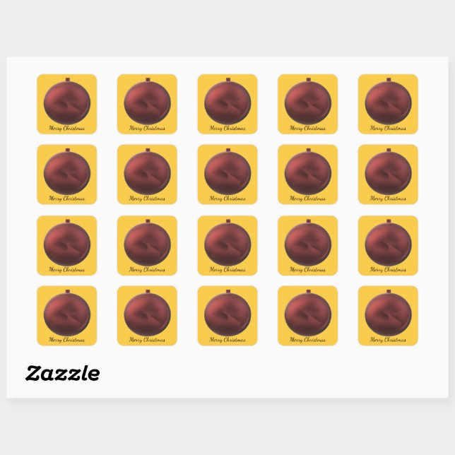 Christmas Square Sticker (Sheet)