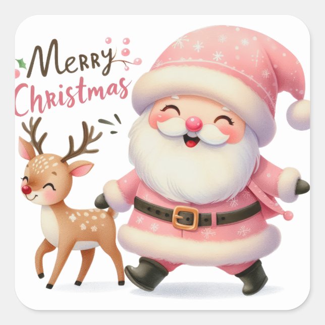 Christmas Square Sticker (Front)