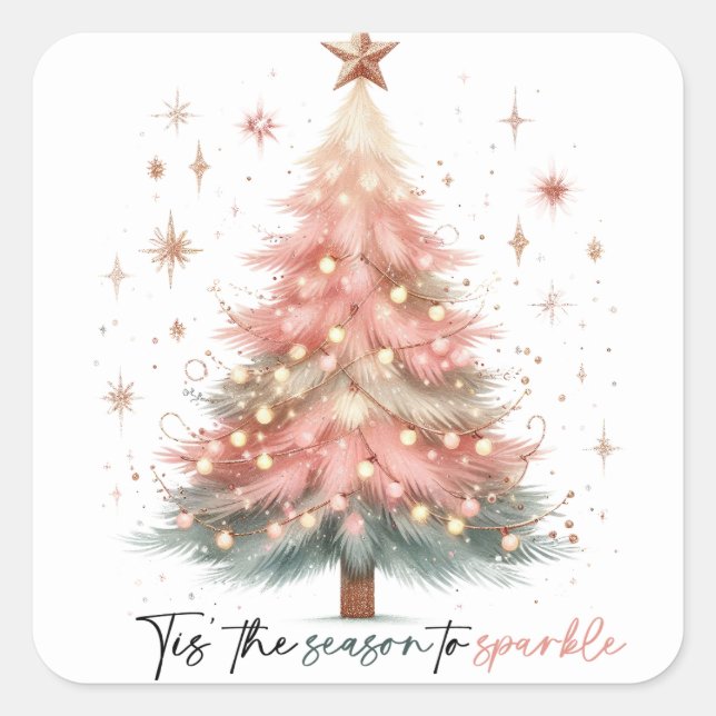 Christmas Square Sticker (Front)