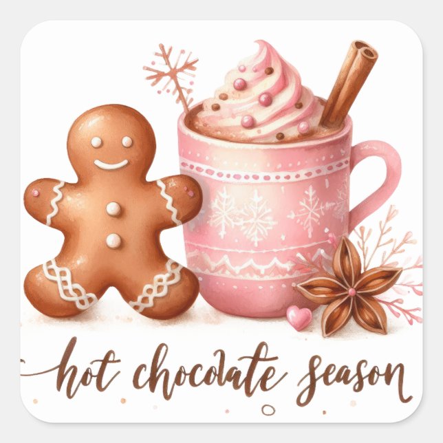 Christmas Square Sticker (Front)