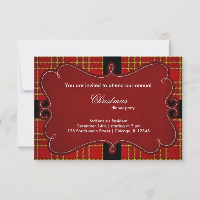 Christmas Squares Invitation (Front)
