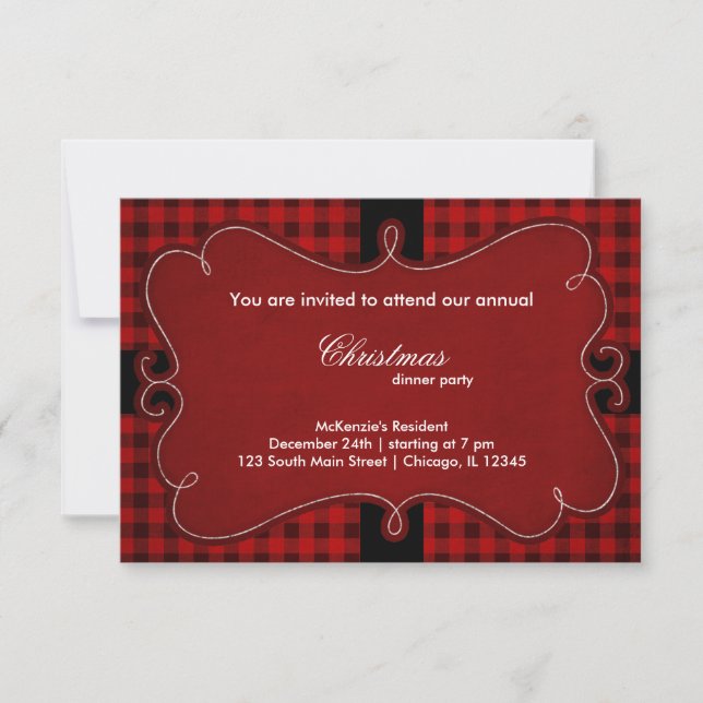 Christmas Squares Invitation (Front)