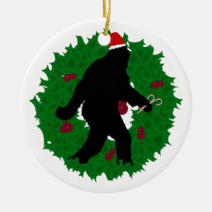 Christmas Squatchin' Ceramic Tree Decoration