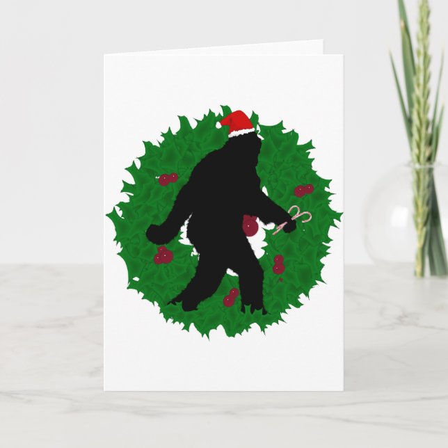 Christmas Squatchin' Holiday Card (Front)