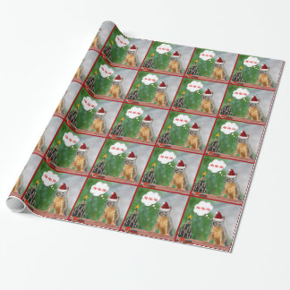 Christmas Squirrel and Christmas Tree Wrapping Paper