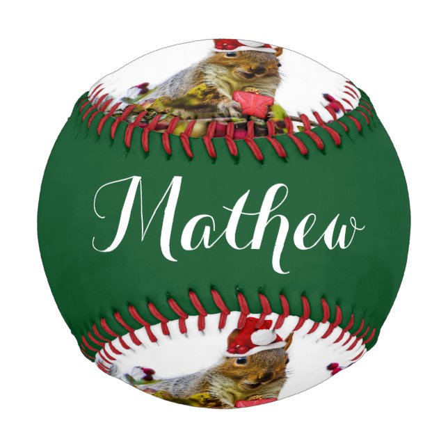 Christmas Squirrel Baseball (Front)