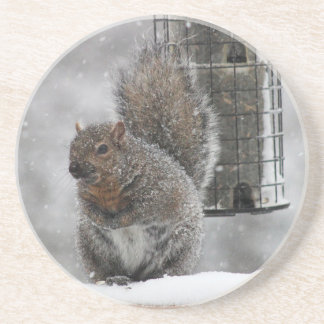 Christmas Squirrel Coaster