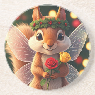 Christmas Squirrel Fairy Coasters