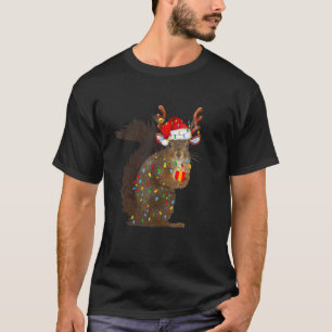 Christmas Squirrel Lights Christmas Women Kids T-Shirt