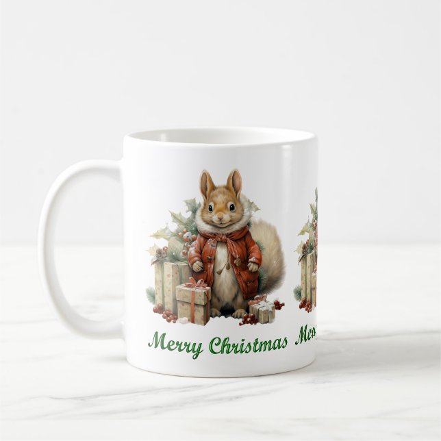 Christmas Squirrel Mug (Left)