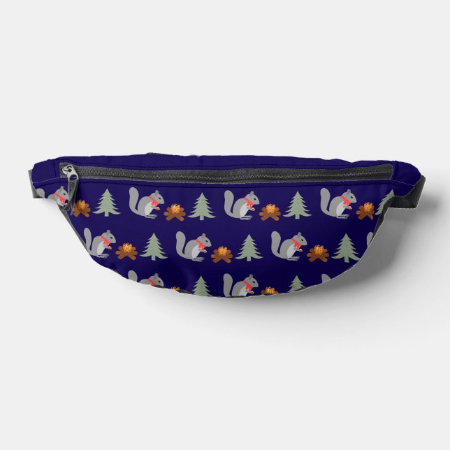Christmas Squirrel Roasting Hazelnuts on Log Fire Bum Bags (Lay Down)