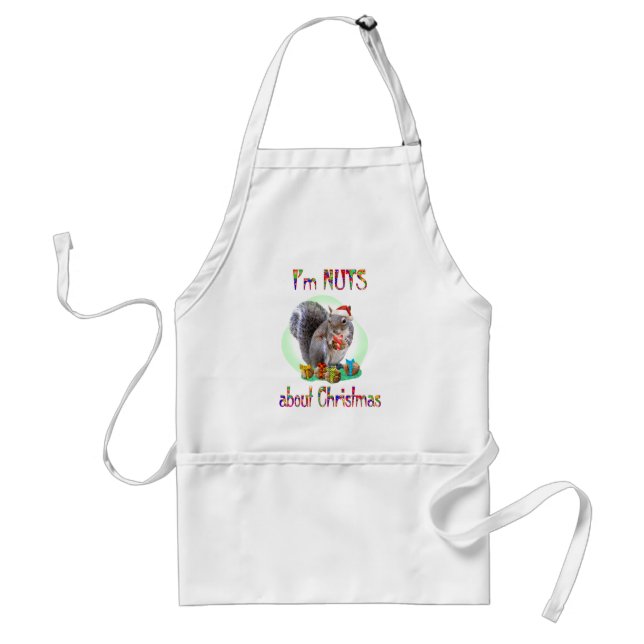 Christmas Squirrel Standard Apron (Front)