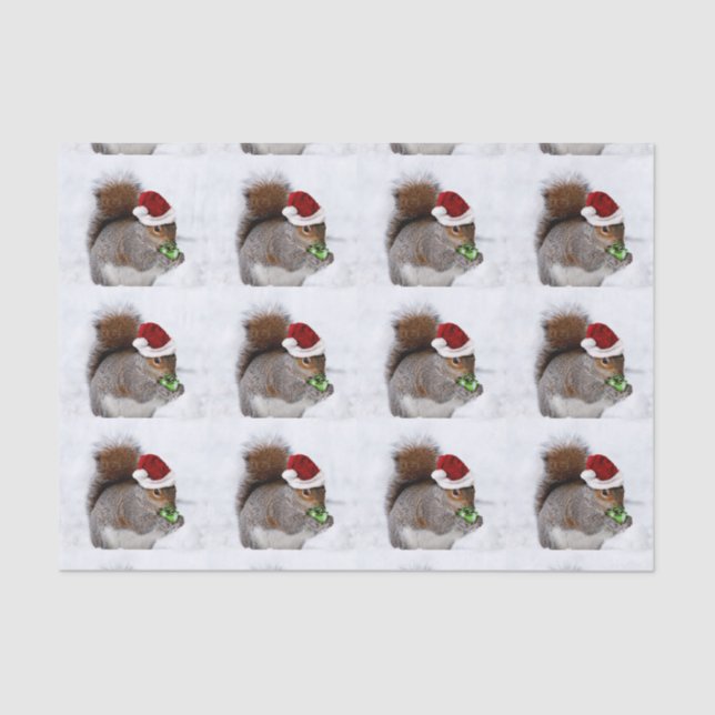 Christmas Squirrel tissue paper (Front)