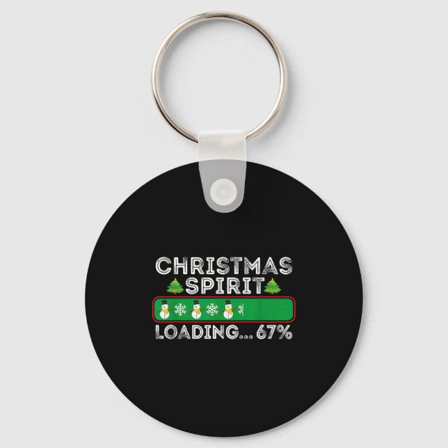 Christmas Srit Loading 67 Six Seven Meme Funny Sno Key Ring (Front)