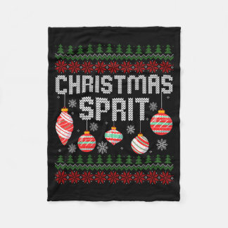 Christmas Srit Matching Funny Couples Ugly Sweater Fleece Blanket