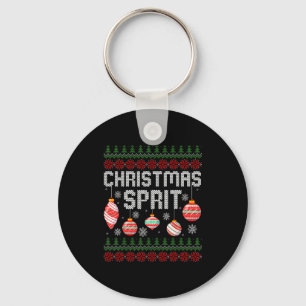 Christmas Srit Matching Funny Couples Ugly Sweater Key Ring