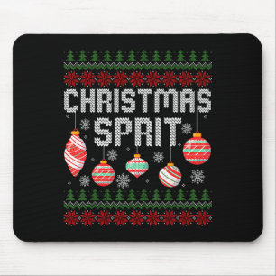 Christmas Srit Matching Funny Couples Ugly Sweater Mouse Pad