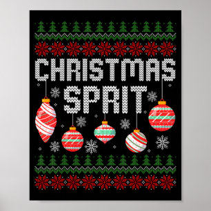 Christmas Srit Matching Funny Couples Ugly Sweater Poster