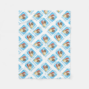Christmas St. Bernard Fleece Blanket